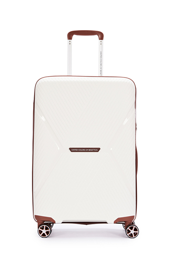 United Colors Of Benetton Sert Valiz Çift Taraflı Fermuarlı Kapama 60CM Orta Boy 14BNT3000 02 BY Beyaz United Colors Of Benetton Sert Valiz Çift Taraflı Fermuarlı Kapama 60CM Orta Boy 14BNT3000 02 BY Beyaz