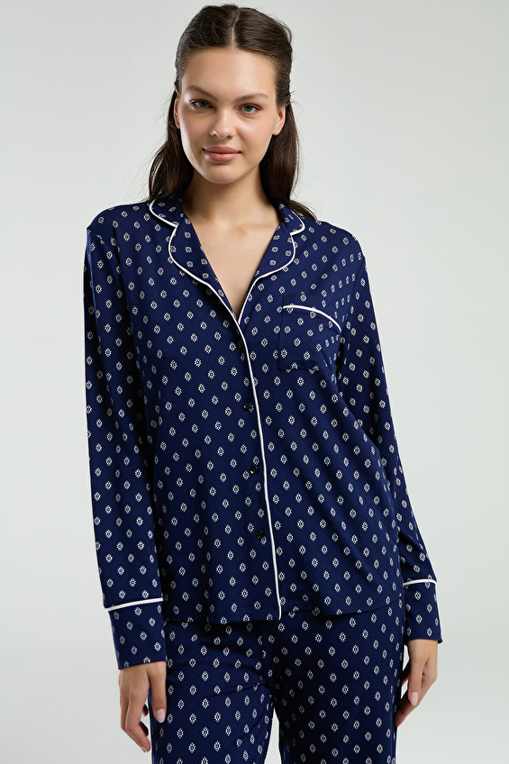 Pierre Cardin Kadın Pijama Takımı PC8950 S LAC Lacivert Pierre Cardin Kadın Pijama Takımı PC8950 S LAC Lacivert
