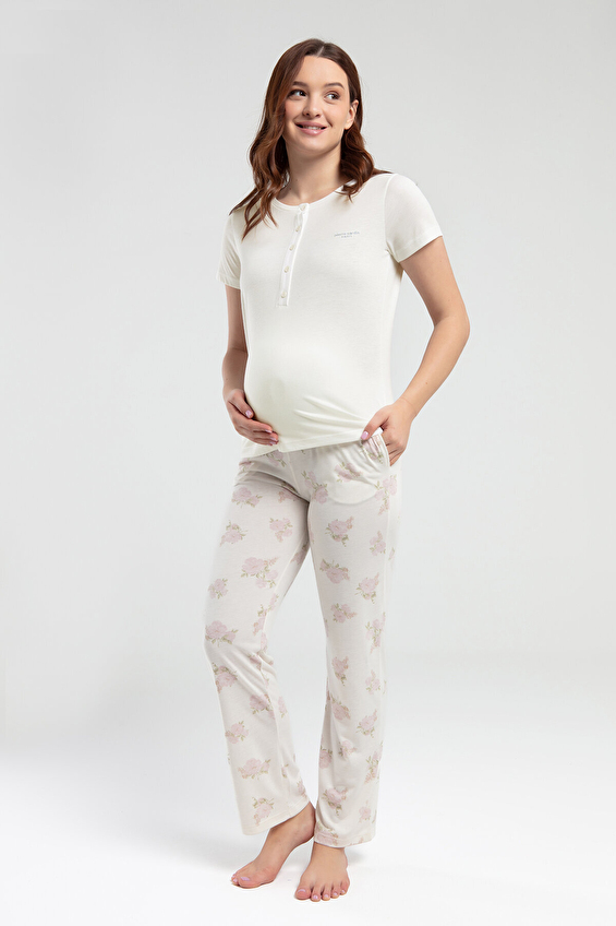 Pierre Cardin Kadın Pijama Takımı PC9004 S Krem Pierre Cardin Kadın Pijama Takımı PC9004 S Krem