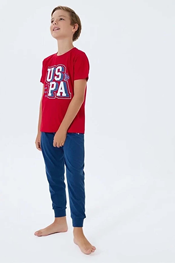 U.S. Polo Assn. Kids Erkek Çocuk Pijama Takımı US2410-4.KRMZ U.S. Polo Assn. Kids Erkek Çocuk Pijama Takımı US2410-4.KRMZ