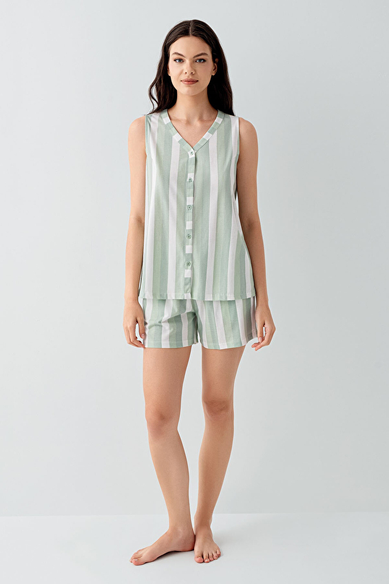 Arnetta Kadın Pijama Takımı AR3590 S YSL Yeşil Arnetta Kadın Pijama Takımı AR3590 S YSL Yeşil