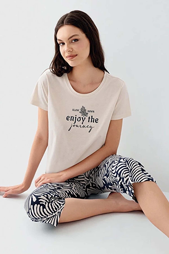 Arnetta Kadın Pijama Takımı AR3604 S BJ Bej Arnetta Kadın Pijama Takımı AR3604 S BJ Bej