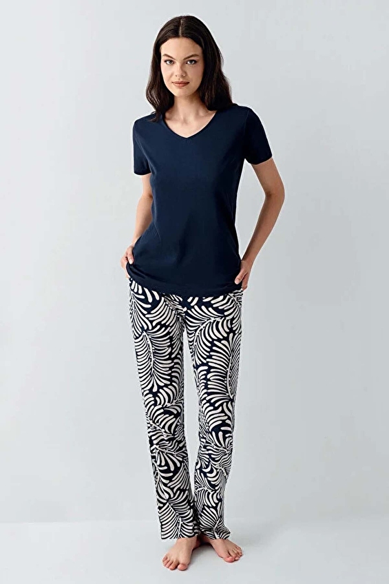 Arnetta Kadın Pijama Takımı AR3605 S LAC Lacivert Arnetta Kadın Pijama Takımı AR3605 S LAC Lacivert