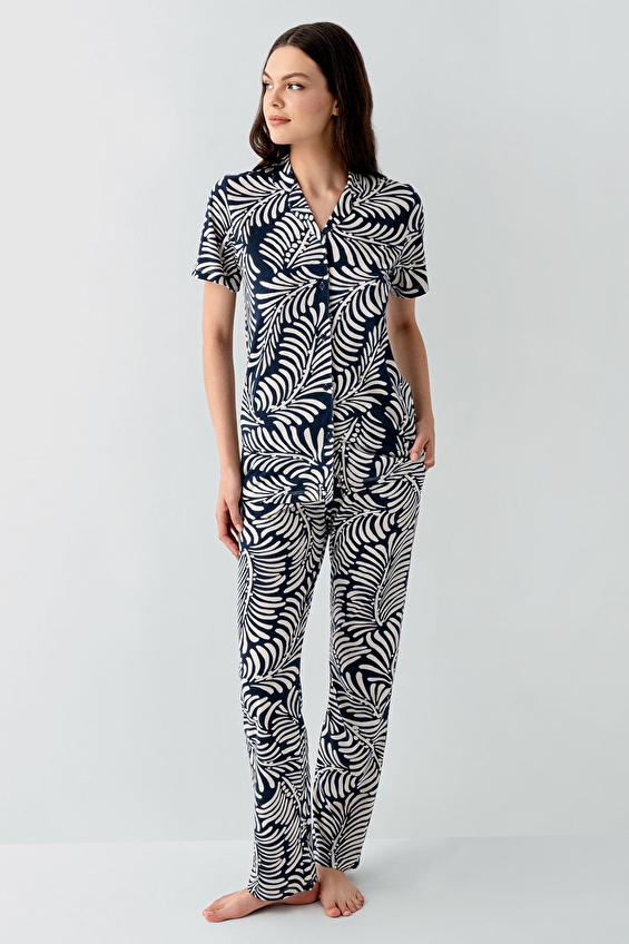 Arnetta Kadın Pijama Takımı AR3607 S LAC Lacivert Arnetta Kadın Pijama Takımı AR3607 S LAC Lacivert