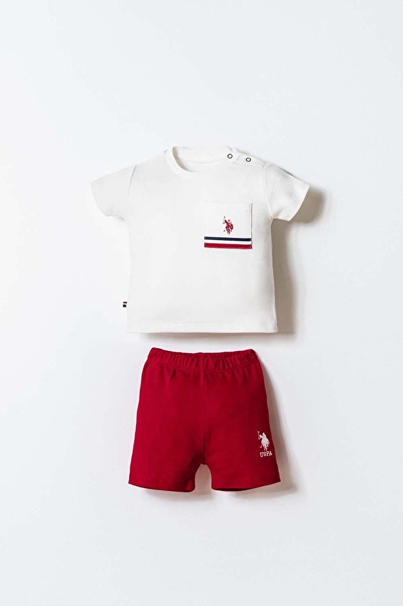 U.S. Polo Assn Bebek Bebek 3'lü Set USB2861 Beyaz/kırmızı U.S. Polo Assn Bebek Bebek 3'lü Set USB2861 Beyaz/kırmızı