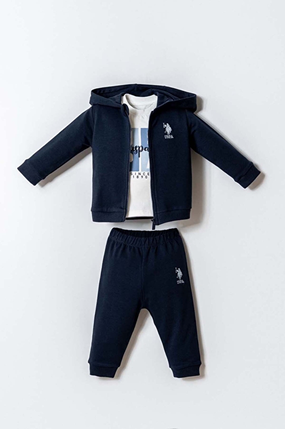 U.S. Polo Assn Bebek Bebek Takım USB2890 Lacivert U.S. Polo Assn Bebek Bebek Takım USB2890 Lacivert