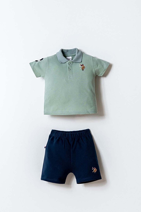 U.S. Polo Assn Bebek Bebek Takım USB2885 Yeşil U.S. Polo Assn Bebek Bebek Takım USB2885 Yeşil