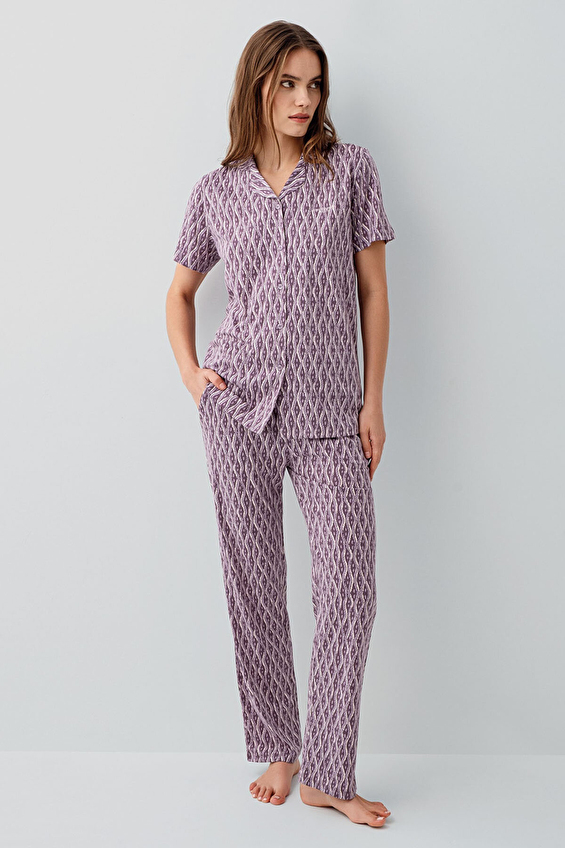 Pierre Cardin Kadın Pijama Takımı PC9184 S Lila Pierre Cardin Kadın Pijama Takımı PC9184 S Lila