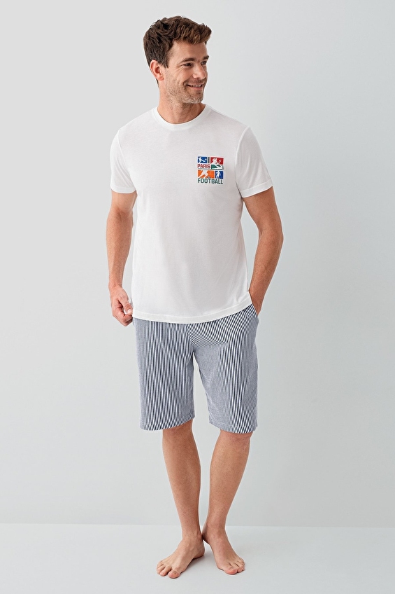 Roly Poly Erkek Pijama Takımı RP3755 S BYZ Beyaz Roly Poly Erkek Pijama Takımı RP3755 S BYZ Beyaz