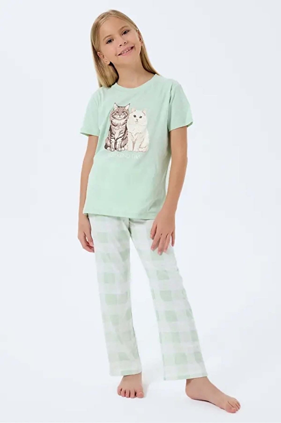 Roly Poly Kız Çocuk Pijama Takımı RP3808-2.A.YSL Roly Poly Kız Çocuk Pijama Takımı RP3808-2.A.YSL