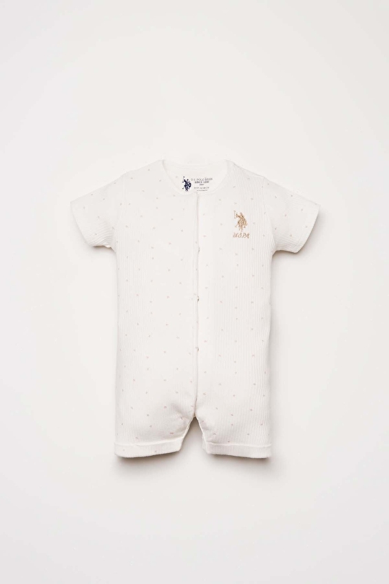 U.S. Polo Assn Bebek Bebek Salopet USB2928 Beyaz U.S. Polo Assn Bebek Bebek Salopet USB2928 Beyaz