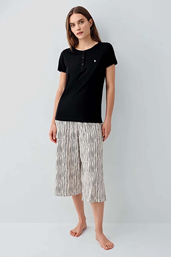 Pierre Cardin Kadın Pijama Takımı PC9189 X SYH Siyah Pierre Cardin Kadın Pijama Takımı PC9189 X SYH Siyah