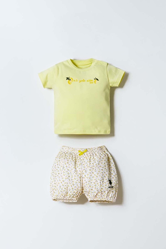 U.S. Polo Assn Bebek Bebek Elbise USB3008 Sarı U.S. Polo Assn Bebek Bebek Elbise USB3008 Sarı