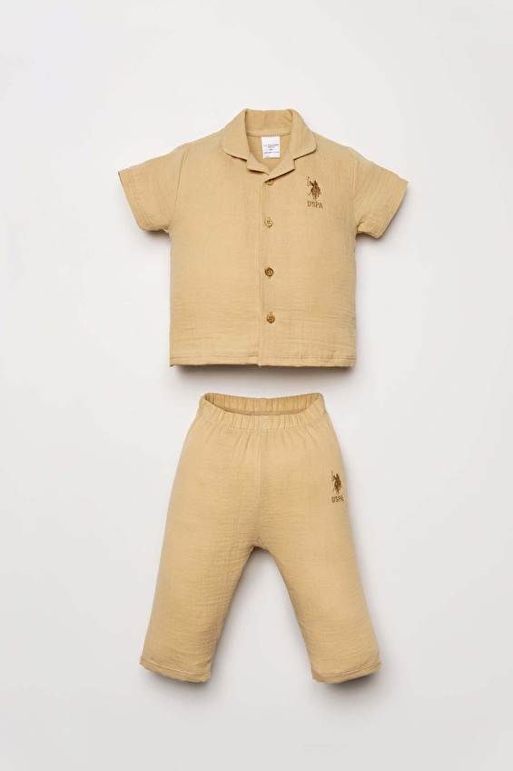 U.S. Polo Assn Bebek Bebek Takım USB2925 Bej U.S. Polo Assn Bebek Bebek Takım USB2925 Bej