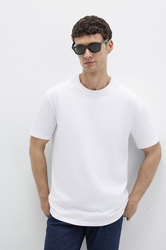 Mavi Erkek Tişört M0611596 620 Beyaz Mavi Erkek Tişört M0611596 620 Beyaz