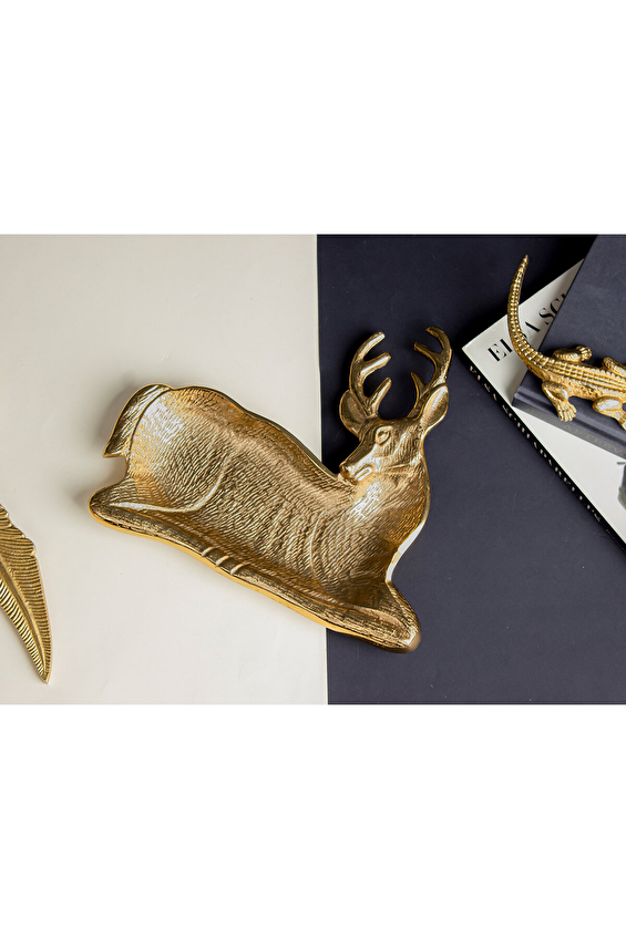 Sembol Laying Deer By Obje Gold 22x20 cm