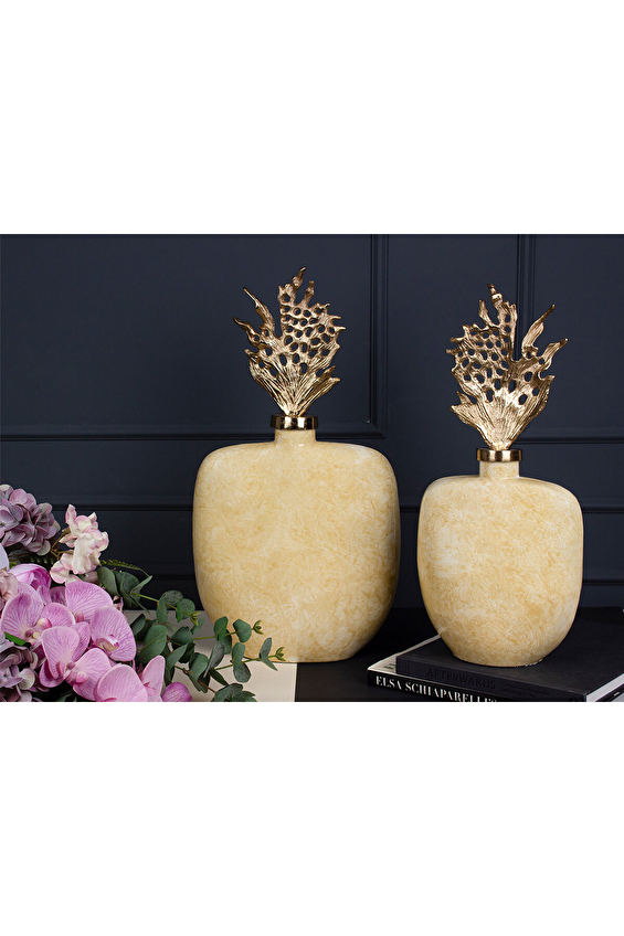 Sembol Glory Kapaklı Dekor Gold 23x14x46cm