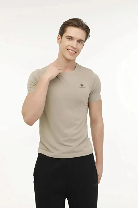 Lumberjack Regular Fit Bisiklet Yaka Erkek Tişört MODAL SB203 Bej Lumberjack Regular Fit Bisiklet Yaka Erkek Tişört MODAL SB203 Bej