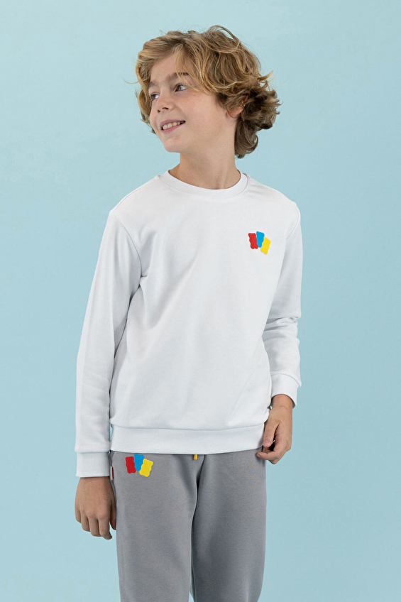 Haribo Kız Çocuk Erkek Çocuk Sweatshirt HRBTXT300 WHT Beyaz Haribo Kız Çocuk Erkek Çocuk Sweatshirt HRBTXT300 WHT Beyaz