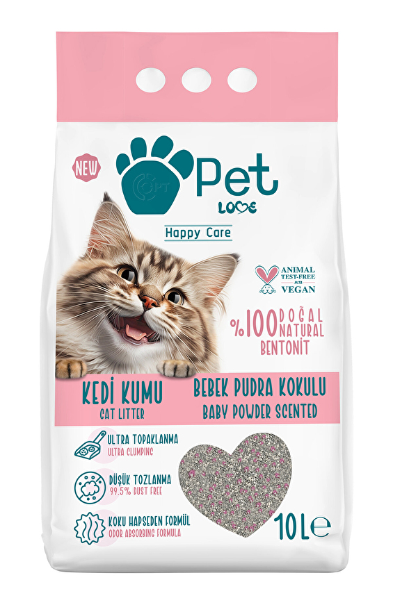 Petlove Kedi Kumu Bebek Pudra Kokulu 10 lt Petlove Kedi Kumu Bebek Pudra Kokulu 10 lt