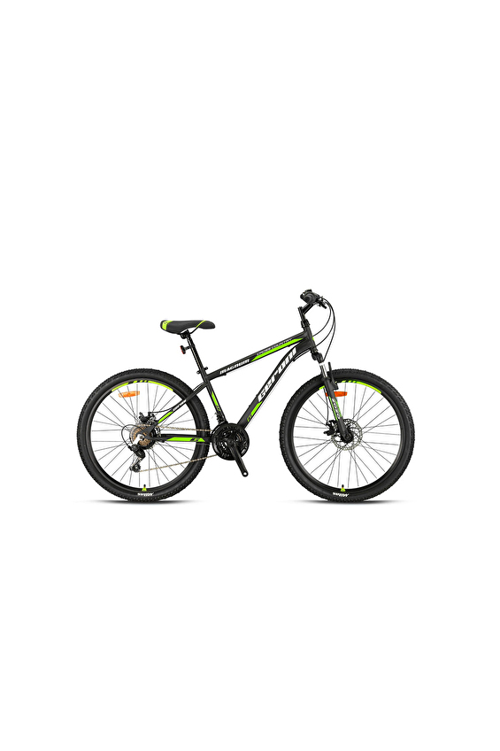 Geroni Magnum - 20J - MTB - 10' - 21 Vites - M.Disc - Mat Siyah-Yeşil/Gri