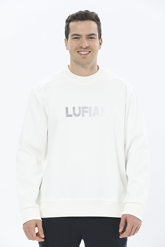 Lufian Erkek Luther Sweatshirt 112030145 Krem Lufian Erkek Luther Sweatshirt 112030145 Krem