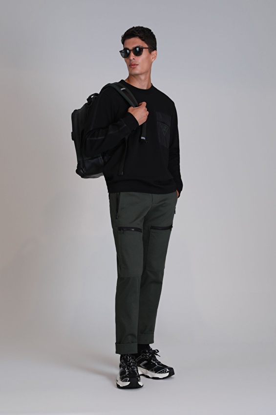 Lufian Regular Fit Erkek Techno Sweatshirt 112030153 Siyah Lufian Regular Fit Erkek Techno Sweatshirt 112030153 Siyah