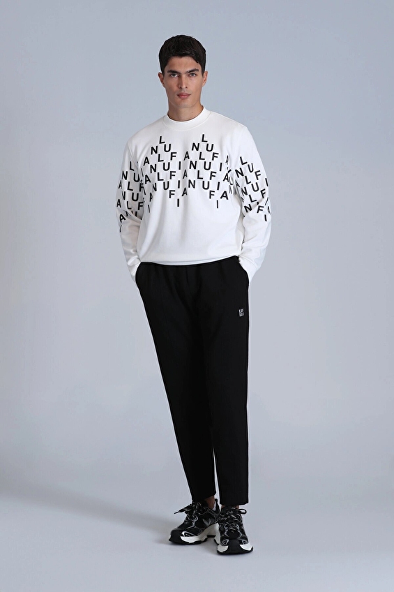 Lufian Erkek Rose Sweatshirt 112030159 Krem Lufian Erkek Rose Sweatshirt 112030159 Krem