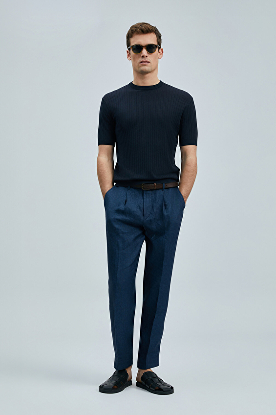 Lufian Bisiklet Yaka Erkek Spear Kazak 111090097 Koyu lacivert Lufian Bisiklet Yaka Erkek Spear Kazak 111090097 Koyu lacivert