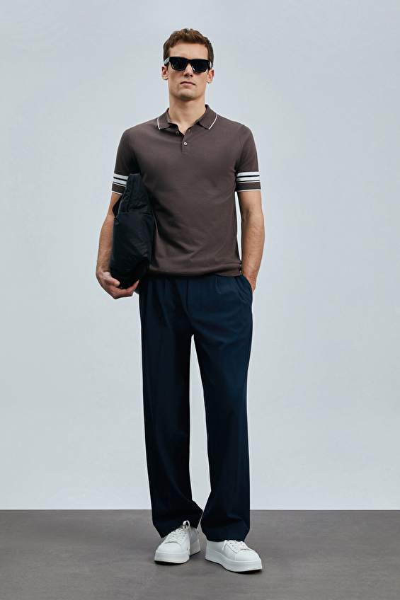 Lufian Polo Yaka Erkek Noah Kazak 111090112 Kahverengi Lufian Polo Yaka Erkek Noah Kazak 111090112 Kahverengi