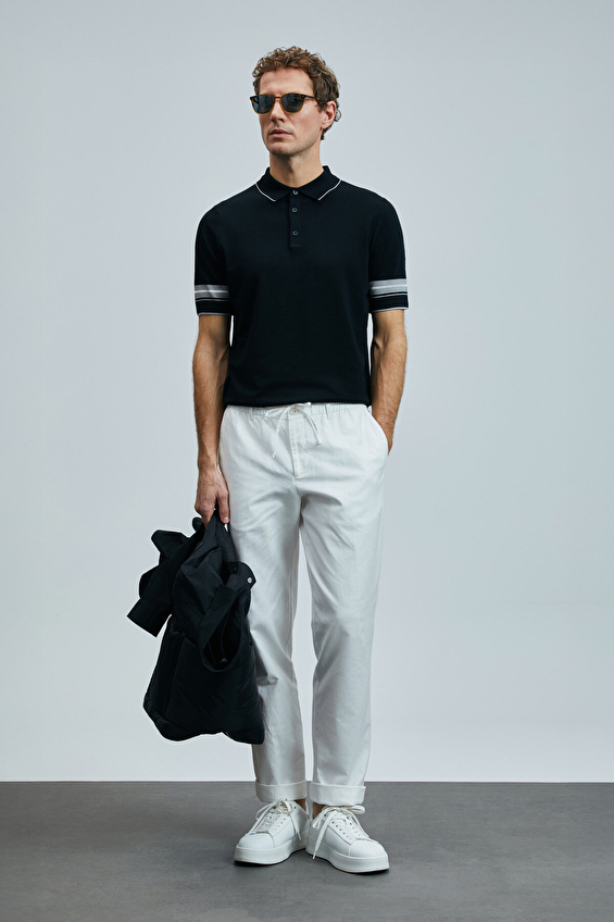 Lufian Polo Yaka Erkek Noah Kazak 111090112 Siyah Lufian Polo Yaka Erkek Noah Kazak 111090112 Siyah