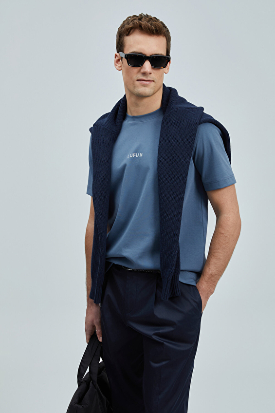 Lufian Erkek Marcus Tişört 111020235 Koyu mavi Lufian Erkek Marcus Tişört 111020235 Koyu mavi