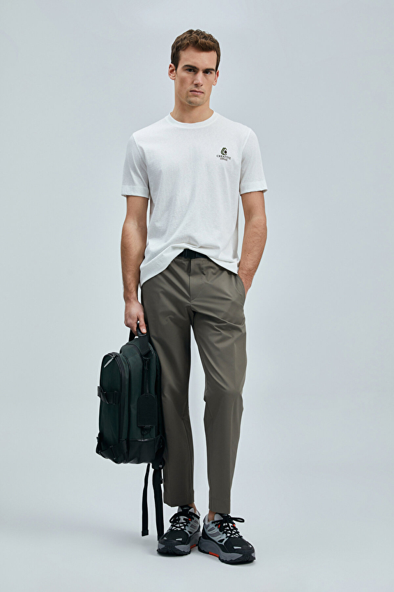 Lufian Bisiklet Yaka Comfort Fit Erkek Olivia Tişört 111020263 Krem Lufian Bisiklet Yaka Comfort Fit Erkek Olivia Tişört 111020263 Krem