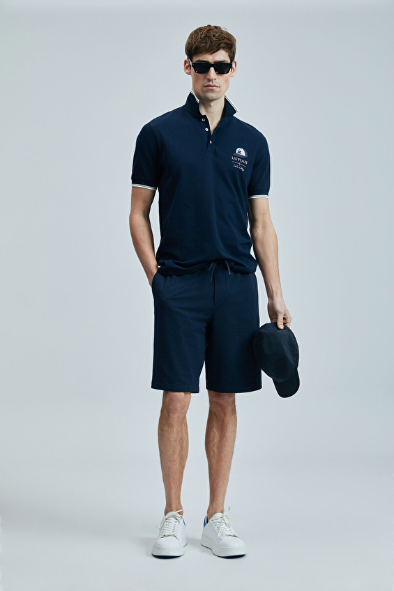 Lufian Slim Fit Polo Yaka Erkek Sandor Tişört 111040223 Lacivert Lufian Slim Fit Polo Yaka Erkek Sandor Tişört 111040223 Lacivert