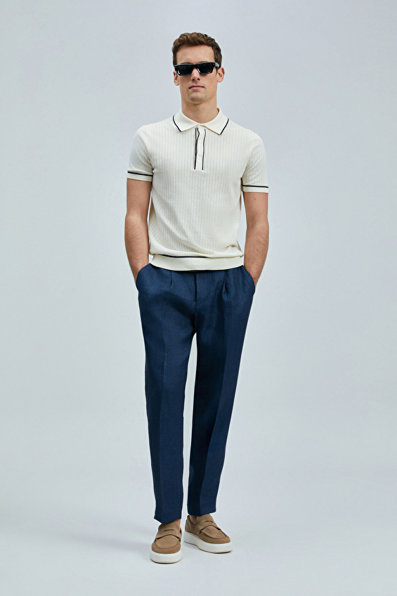 Lufian Polo Yaka Erkek Dante Kazak 111090096 Krem Lufian Polo Yaka Erkek Dante Kazak 111090096 Krem