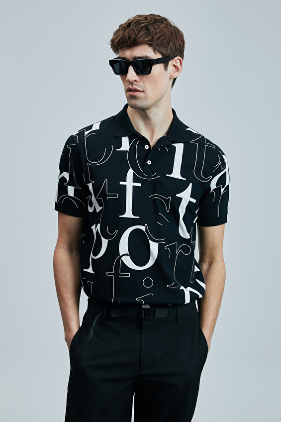 Lufian Slim Fit Polo Yaka Erkek Diamond Tişört 111040219 Siyah Lufian Slim Fit Polo Yaka Erkek Diamond Tişört 111040219 Siyah