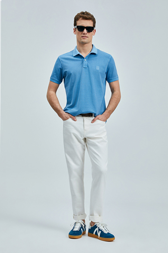 Lufian Slim Fit Polo Yaka Erkek Vernon Tişört 111040205 Indıgo Lufian Slim Fit Polo Yaka Erkek Vernon Tişört 111040205 Indıgo