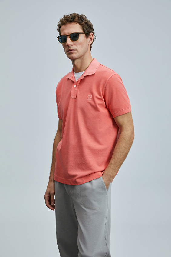 Lufian Slim Fit Polo Yaka Erkek Vernon Tişört 111040205 Mercan Lufian Slim Fit Polo Yaka Erkek Vernon Tişört 111040205 Mercan