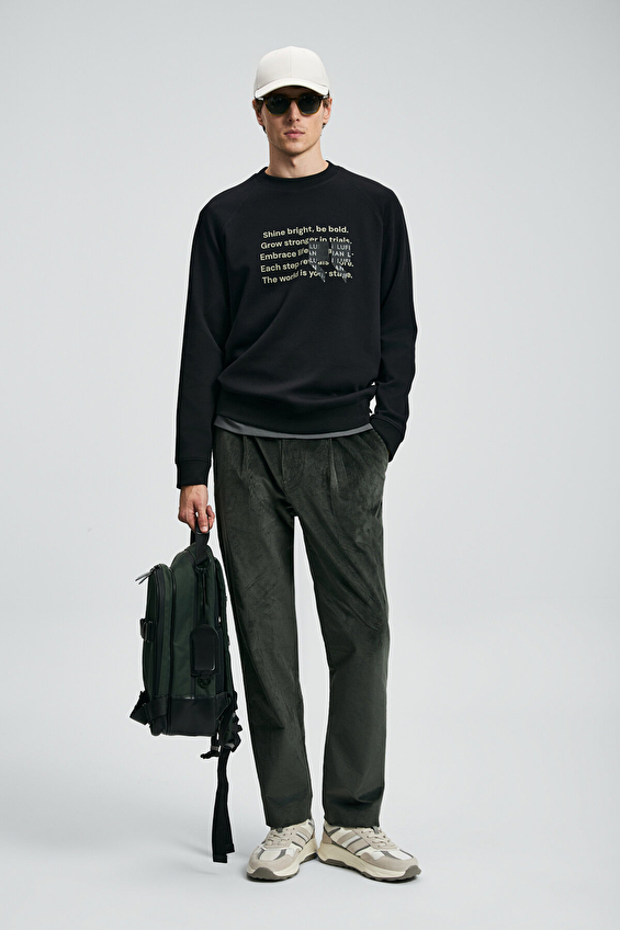 Lufian Erkek Shadow Sweatshirt 112030174 Siyah Lufian Erkek Shadow Sweatshirt 112030174 Siyah