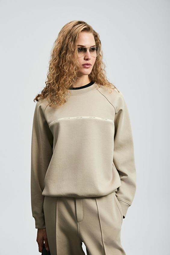 Lufian Kadın Sweatshirt 122030019 Bej Lufian Kadın Sweatshirt 122030019 Bej