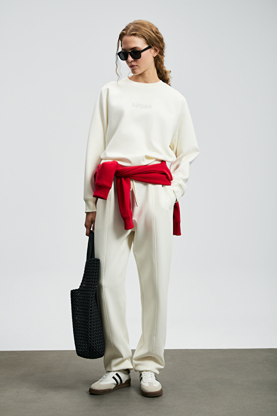 Lufian Kadın Eşofman Altı 122050007 Beyaz Lufian Kadın Eşofman Altı 122050007 Beyaz