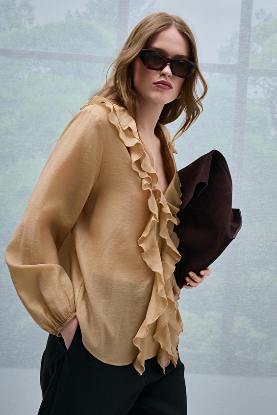 Lufian Kadın Bluz 121280009 Camel Lufian Kadın Bluz 121280009 Camel