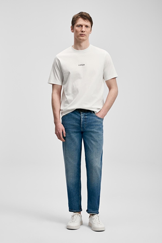 Lufian Erkek Marcus Tişört 111020322 Krem Lufian Erkek Marcus Tişört 111020322 Krem