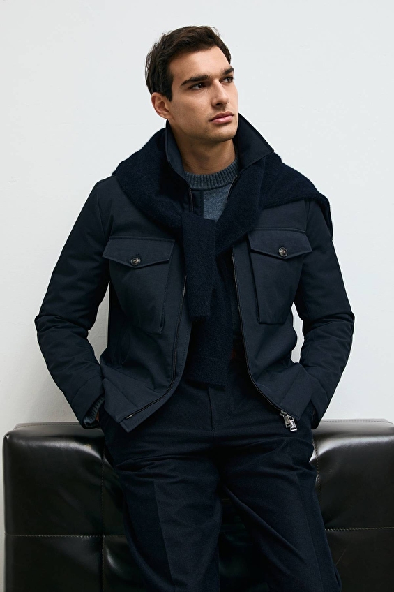Lufian Regular Fit Erkek Mont 112120273 Lacivert