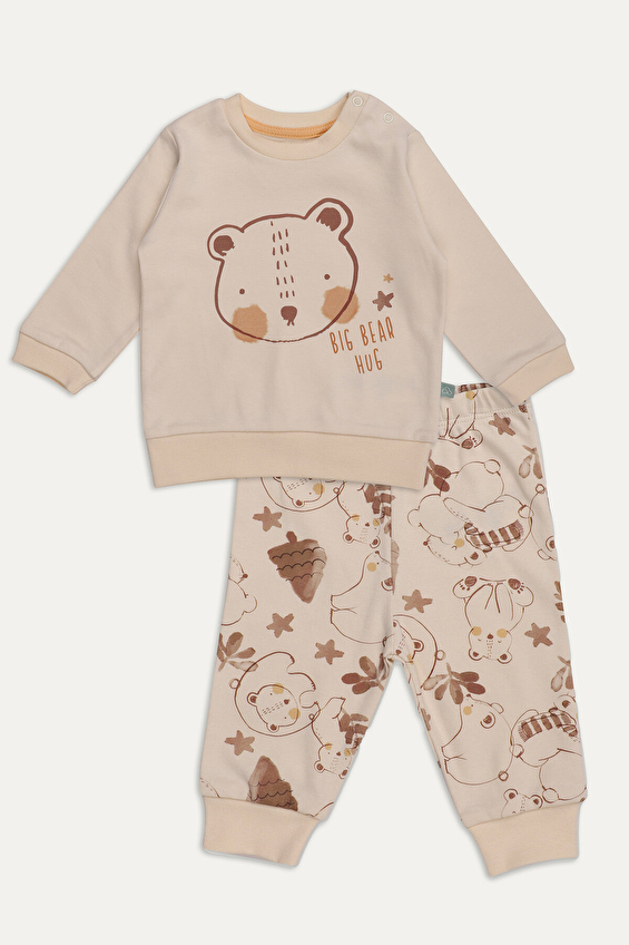 Kitikate Bebek Organik Takım S15627 Krem Kitikate Bebek Organik Takım S15627 Krem