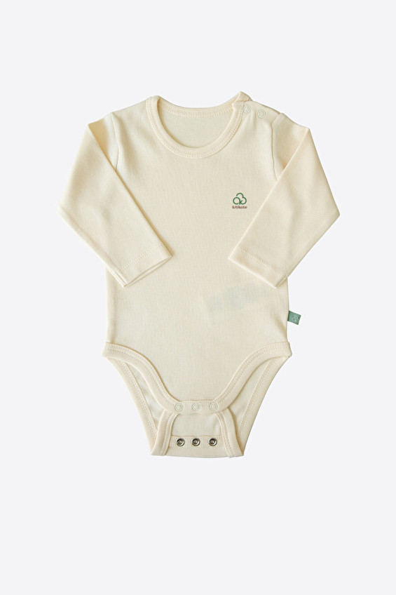 Kitikate Uzun Kol Bebek Organik Body S38558 Krem Kitikate Uzun Kol Bebek Organik Body S38558 Krem