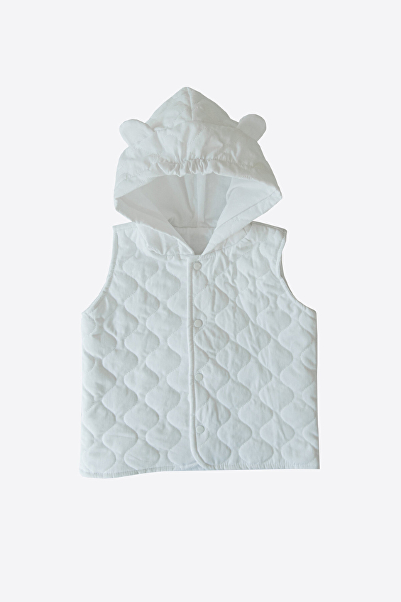 Kitikate Bebek Denıs Kapitone Yelek S51335 Beyaz Kitikate Bebek Denıs Kapitone Yelek S51335 Beyaz