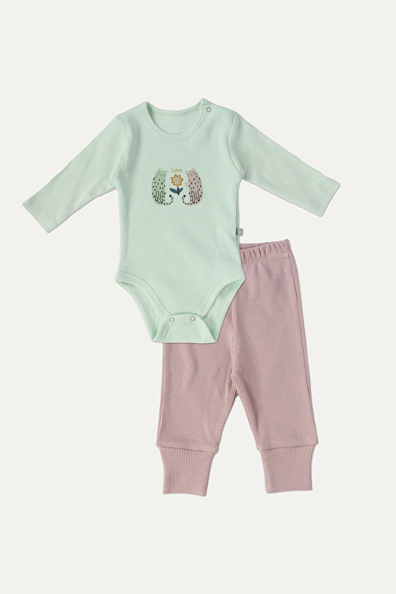 Kitikate Bebek Organik Takım OP56613 Lila Kitikate Bebek Organik Takım OP56613 Lila