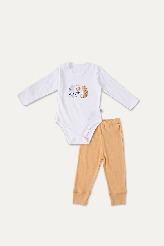 Kitikate Bebek Organik Takım OP56613 Turuncu Kitikate Bebek Organik Takım OP56613 Turuncu