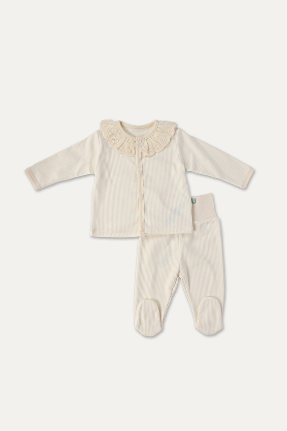 Kitikate Bebek Organik Takım S58464 Krem Kitikate Bebek Organik Takım S58464 Krem